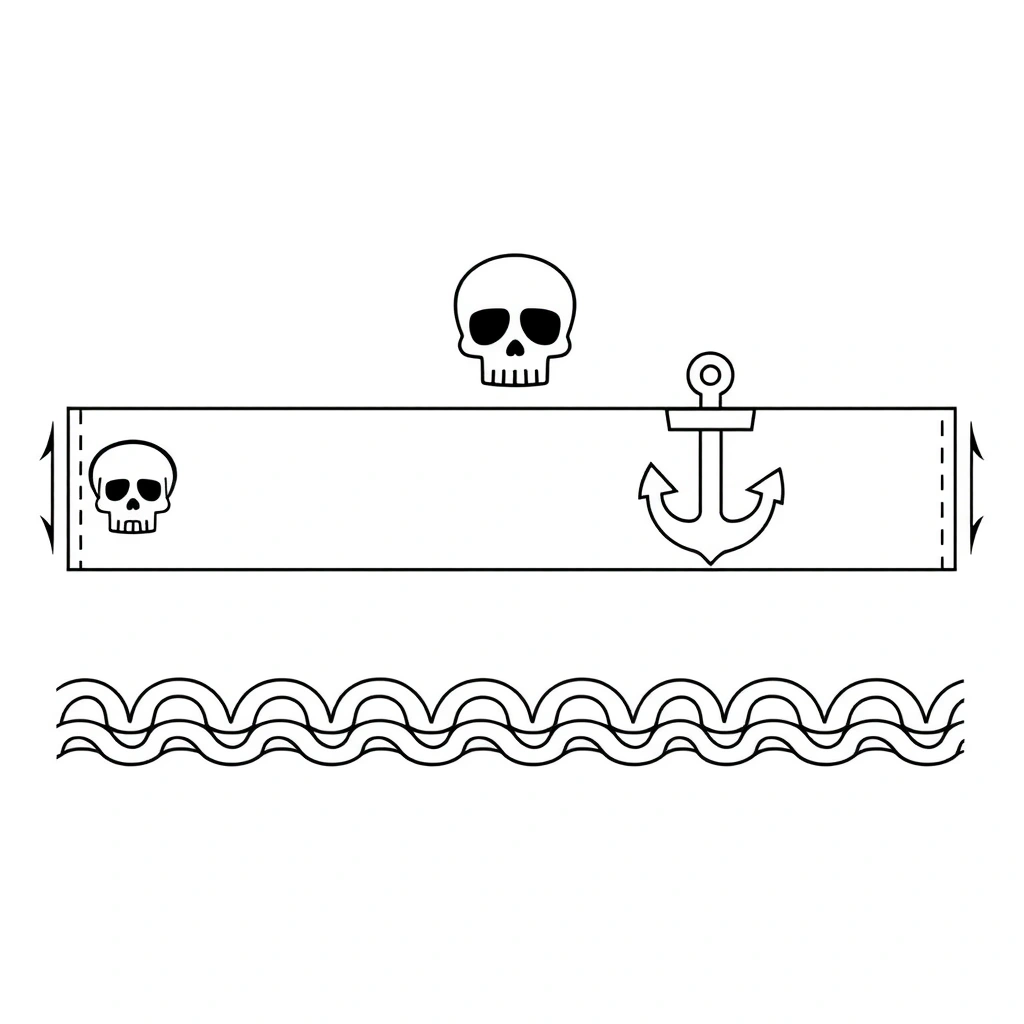 Szablon opaski pirackiej do druku - Szablony - Dzień Piratów