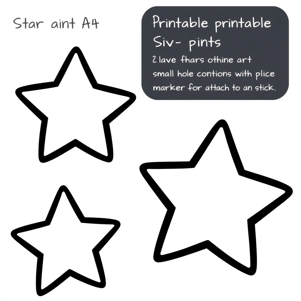 Szablon gwiazdki (pusty) - Szablony - Trzech Króli