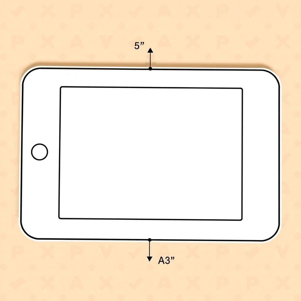 Szablon kartonowego tabletu — płaski kontur - Szablony - Dzień Bezpiecznego Internetu