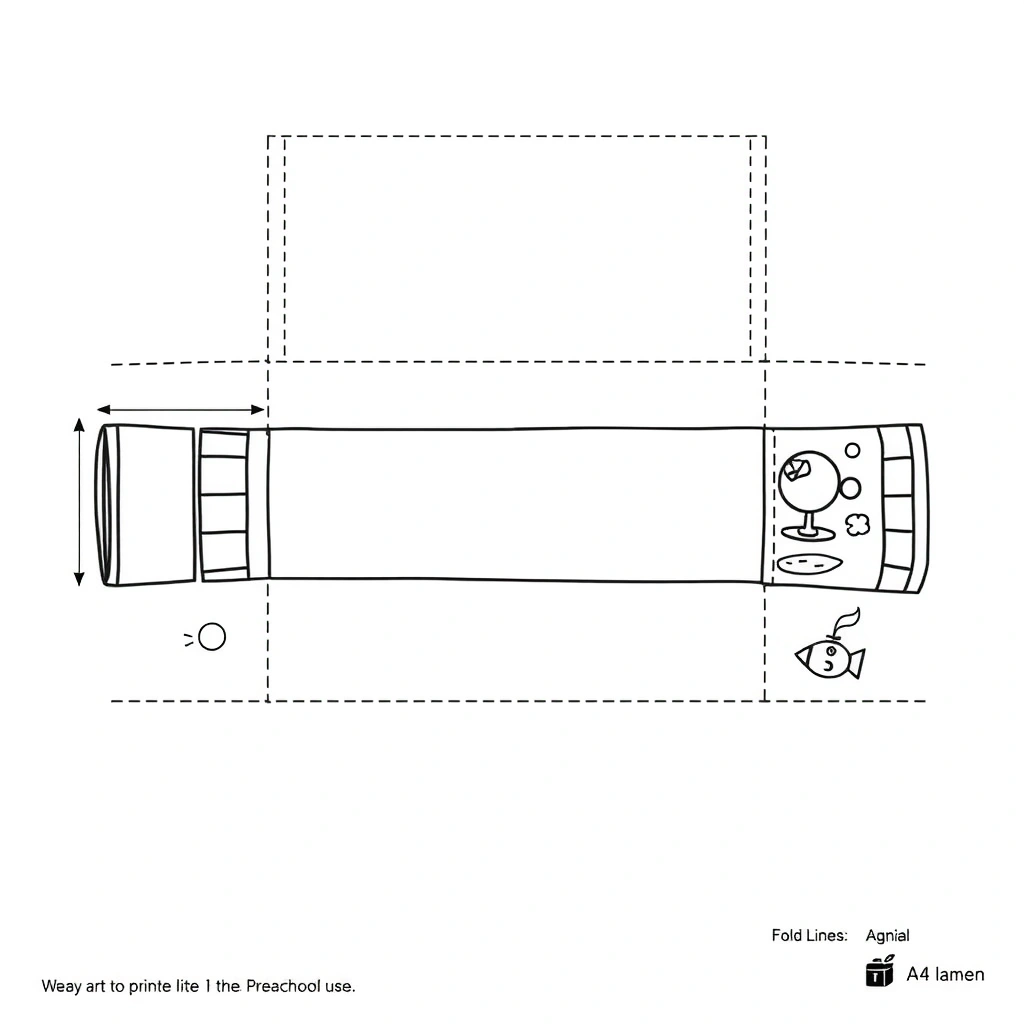 Szablon: Peryskop do wycięcia i złożenia - Szablony - Dzień Łodzi Podwodnej