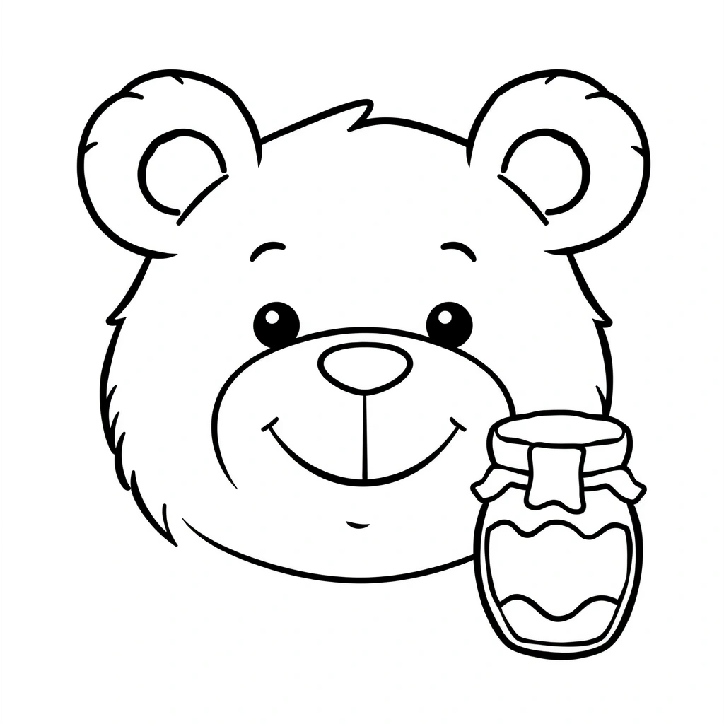 Kolorowanka — prosty zarys misia - Kolorowanki - Dzień Kubusia Puchatka
