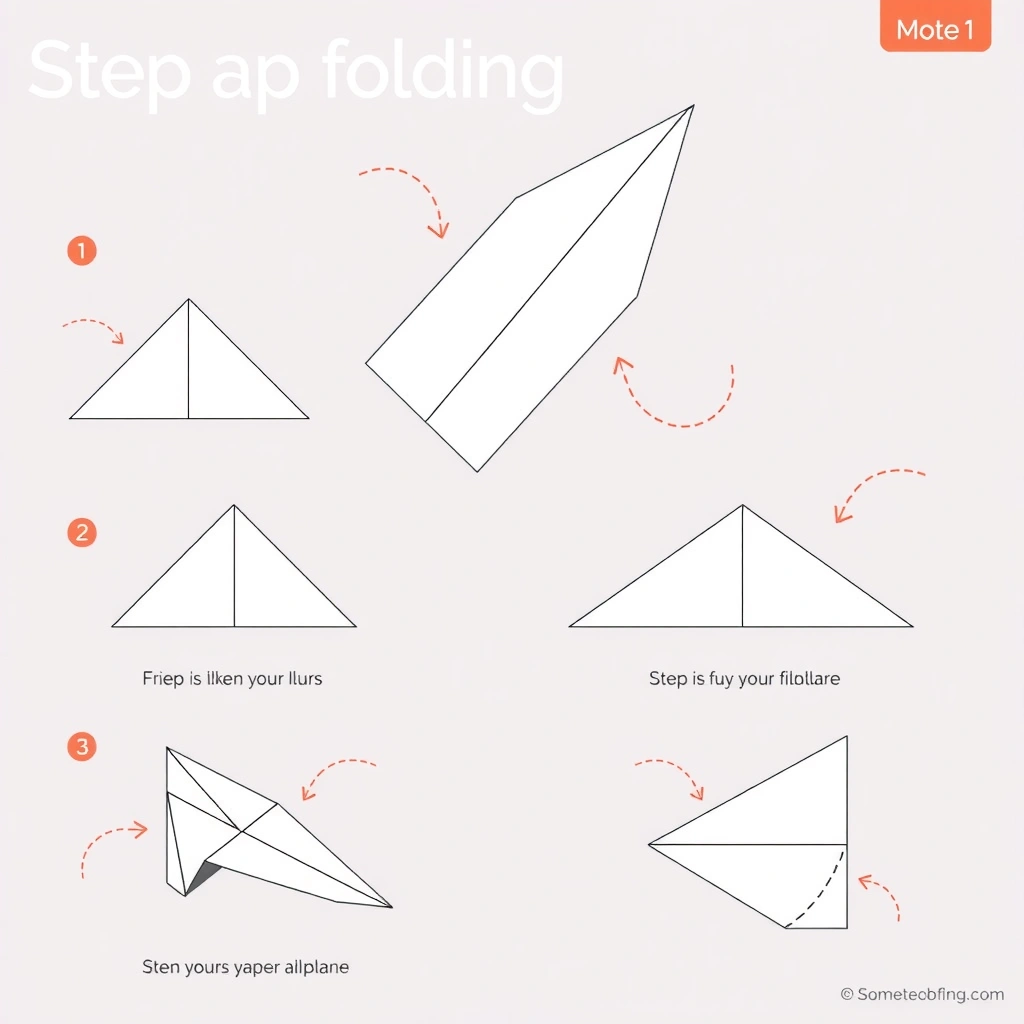 Szablon składania papierowego samolotu - Szablony - Dzień Lotnictwa