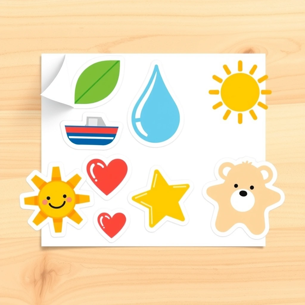 Arkusz naklejek — duże, kolorowe - Szablony - Dzień Książki