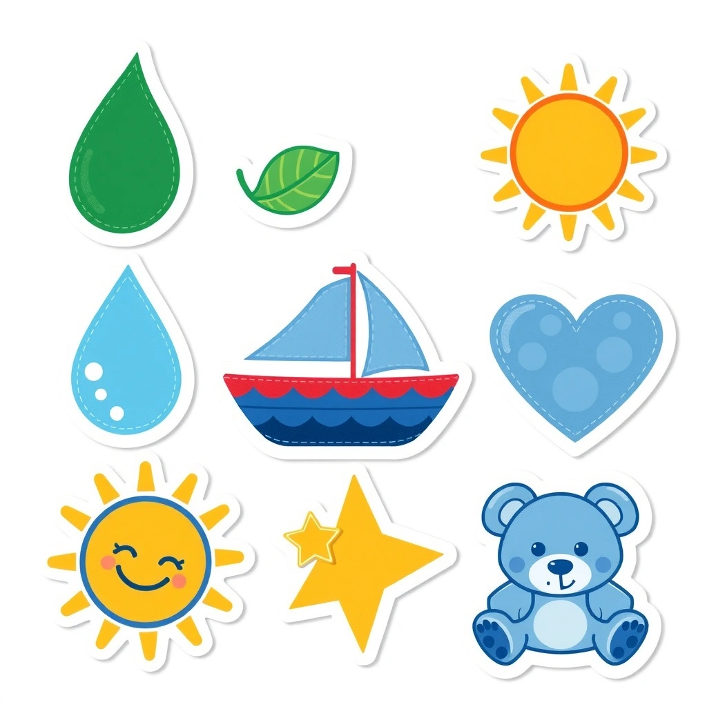 Arkusz naklejek — duże, kolorowe - Szablony - Dzień Książki