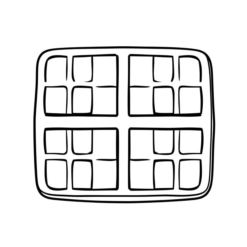 Kolorowanka: kontur gofra - Kolorowanki - Dzień Gofra