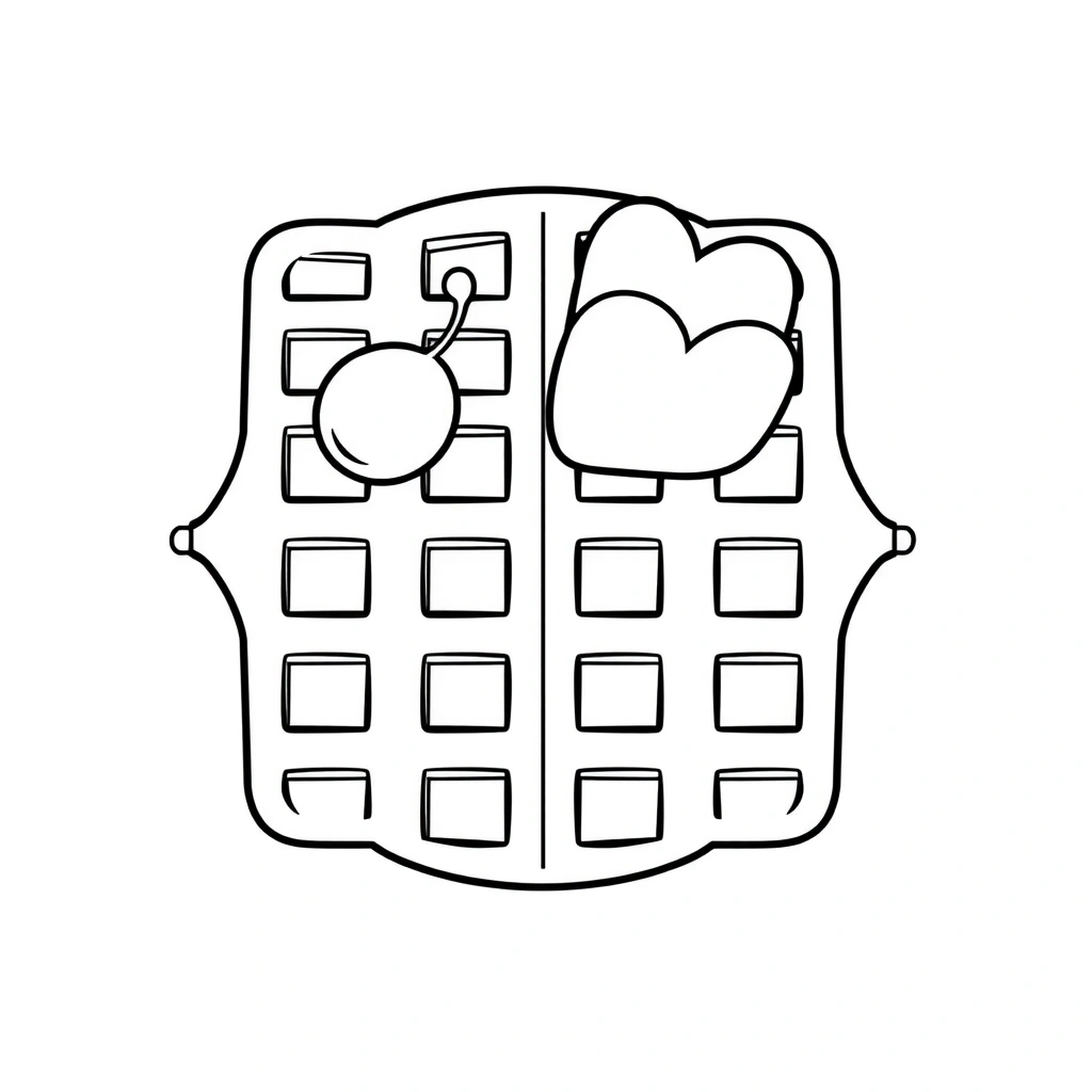 Kolorowanka: kontur gofra - Kolorowanki - Dzień Gofra