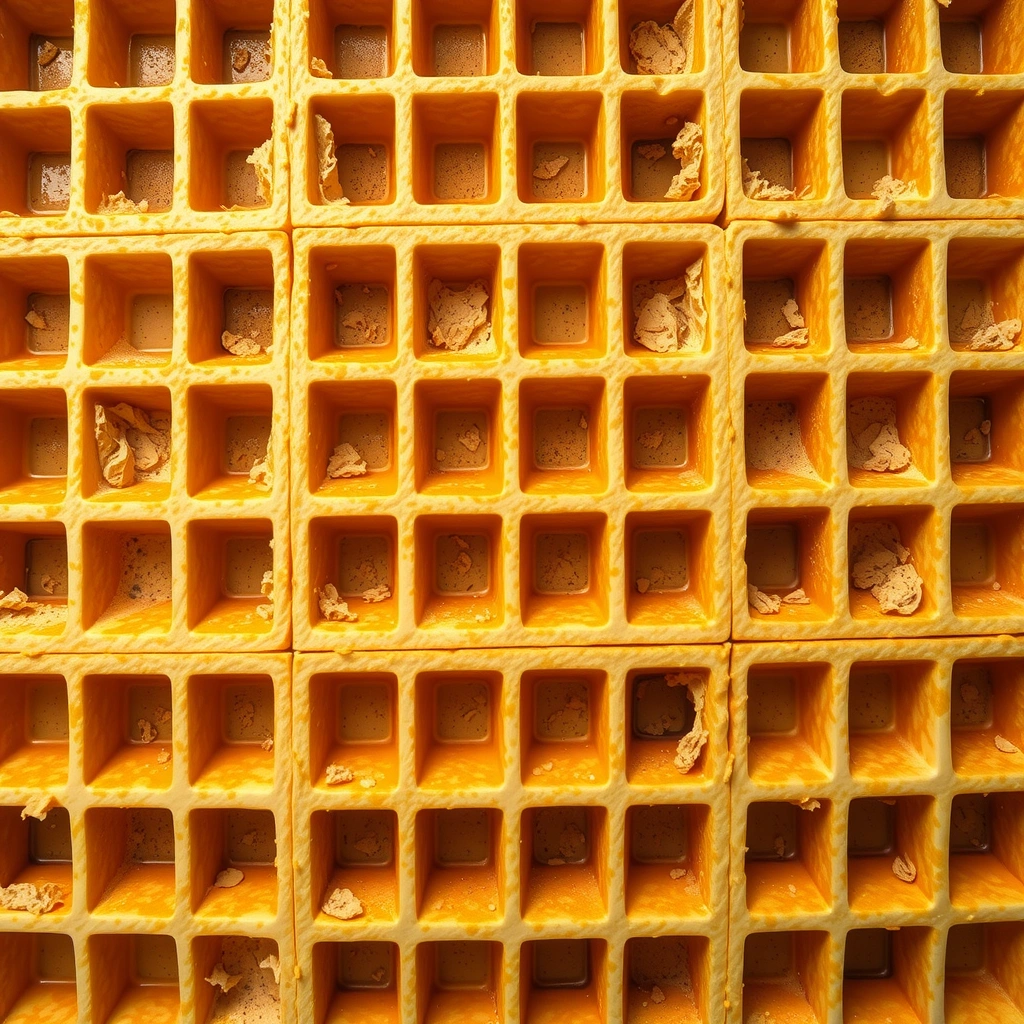 Zbliżenie faktury wafla (wzór) - Szablony - Dzień Gofra