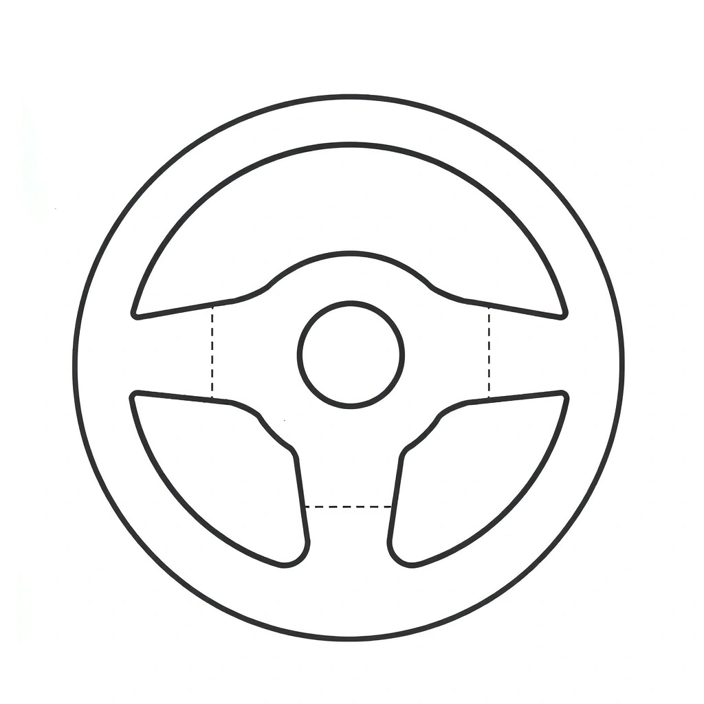 Szablon kartonowej kierownicy (okrągły) - Szablony - Dzień Maszynisty