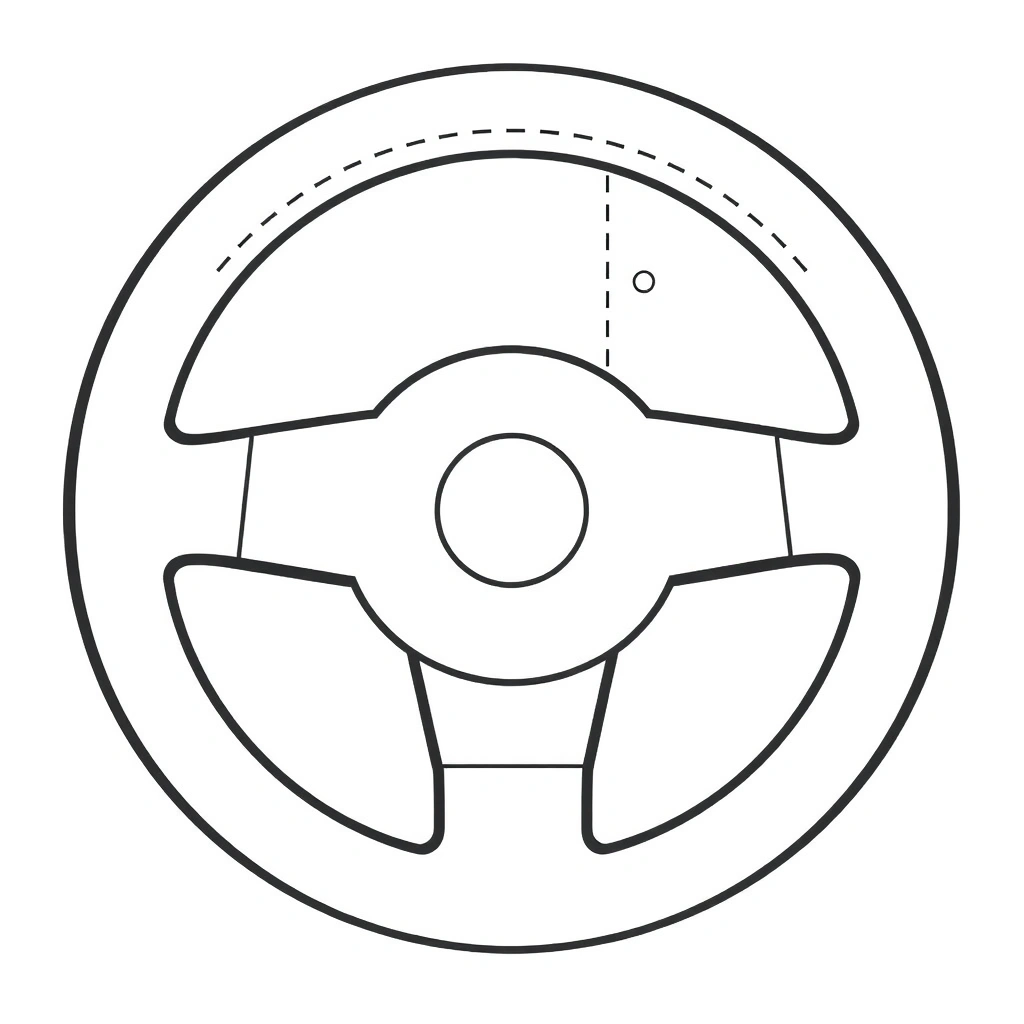 Szablon kartonowej kierownicy (okrągły) - Szablony - Dzień Maszynisty