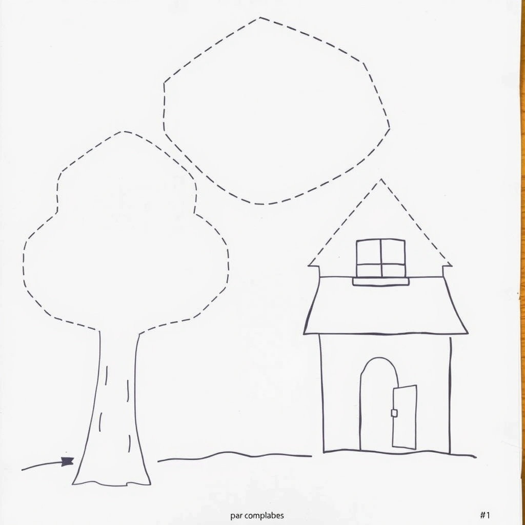 Szablony rekwizytów z papieru — drzewo i domek - Szablony - Dzień Książki