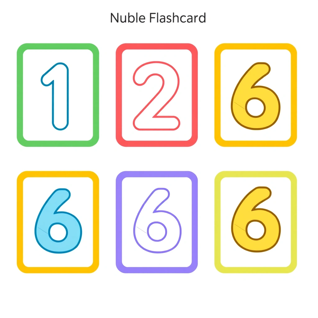 Fiszki z numerami 1–6 (do nauki numerów) - Szablony - Dzień Listonosza