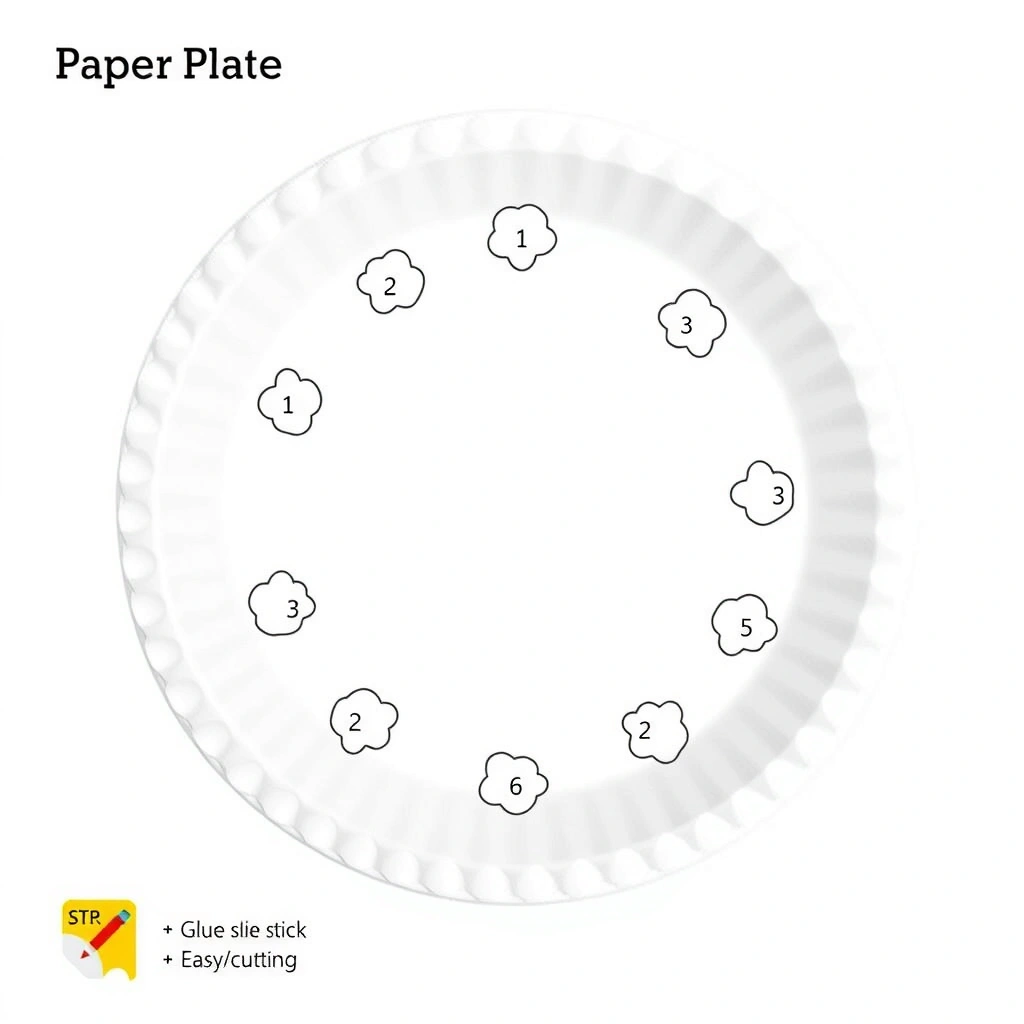 Szablon talerzyka do pracy plastycznej - Szablony - Dzień Popcornu