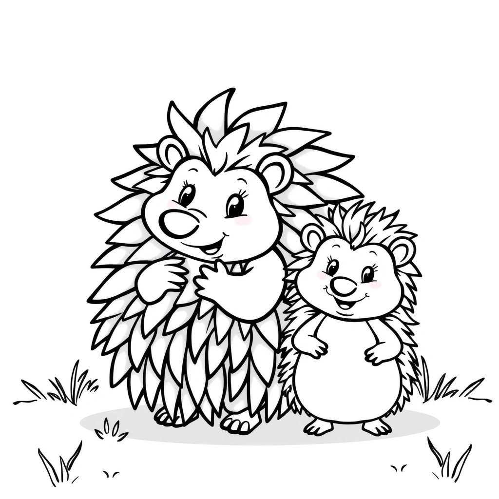 Kolorowanka — Jeż w konturze - Kolorowanki - Dzień Jeża