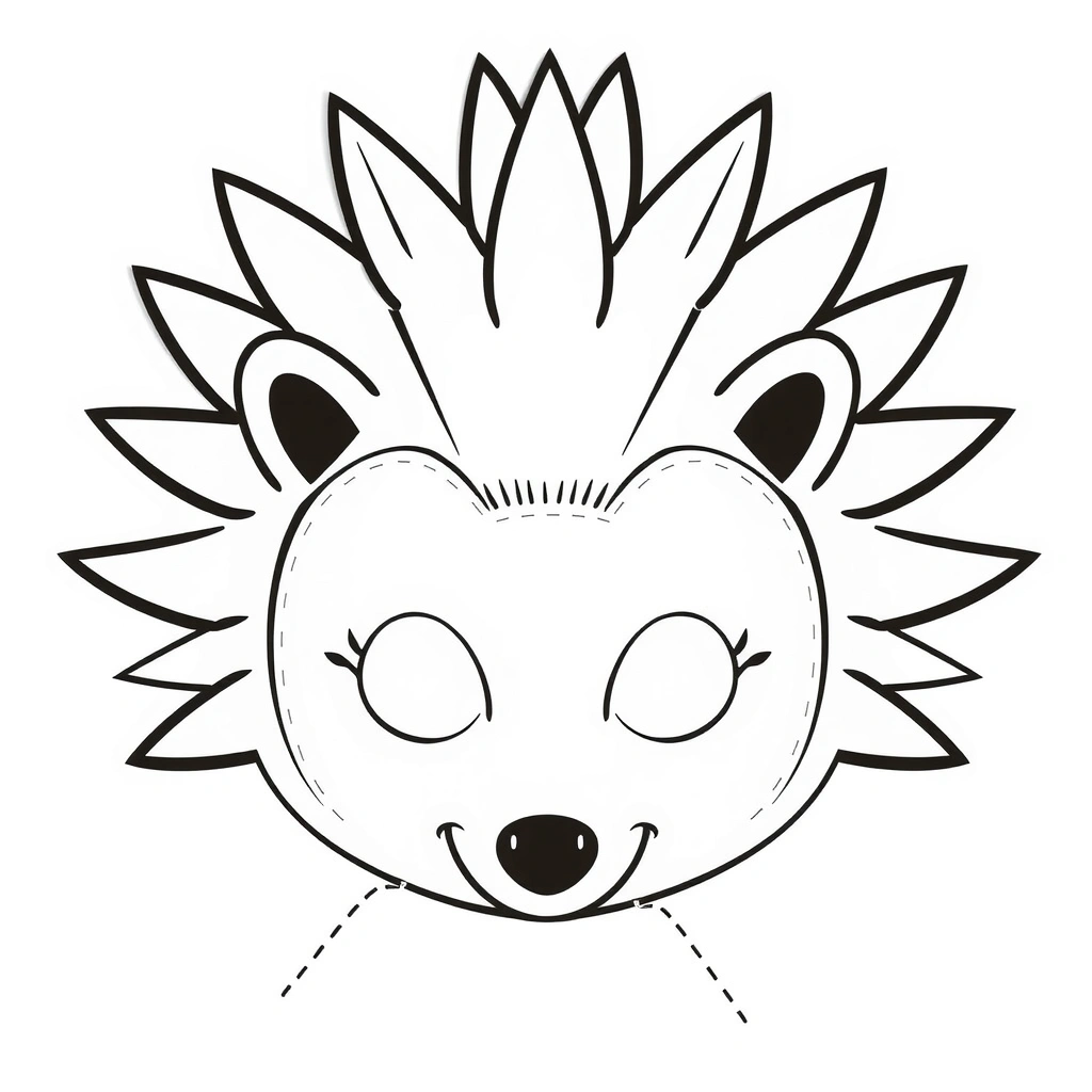 Szablon maski jeża - Szablony - Dzień Jeża