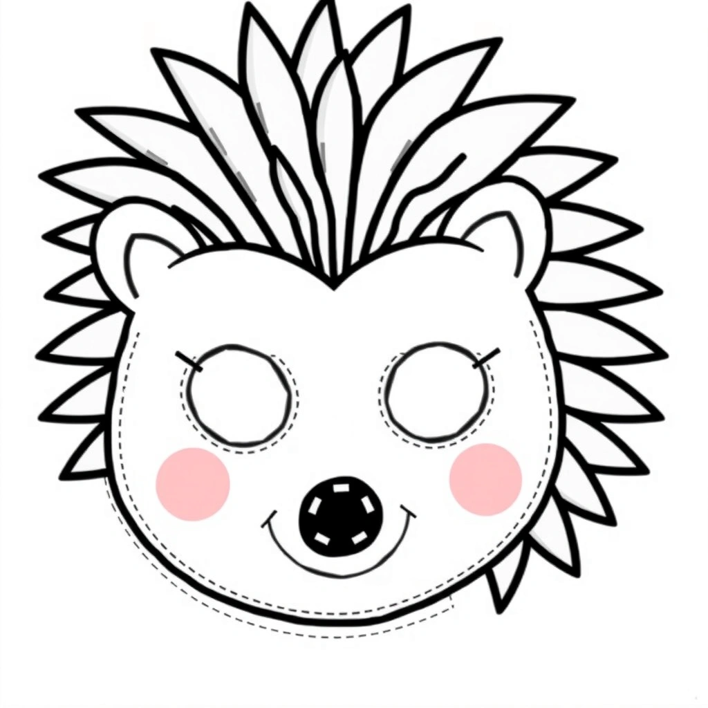 Szablon maski jeża - Szablony - Dzień Jeża