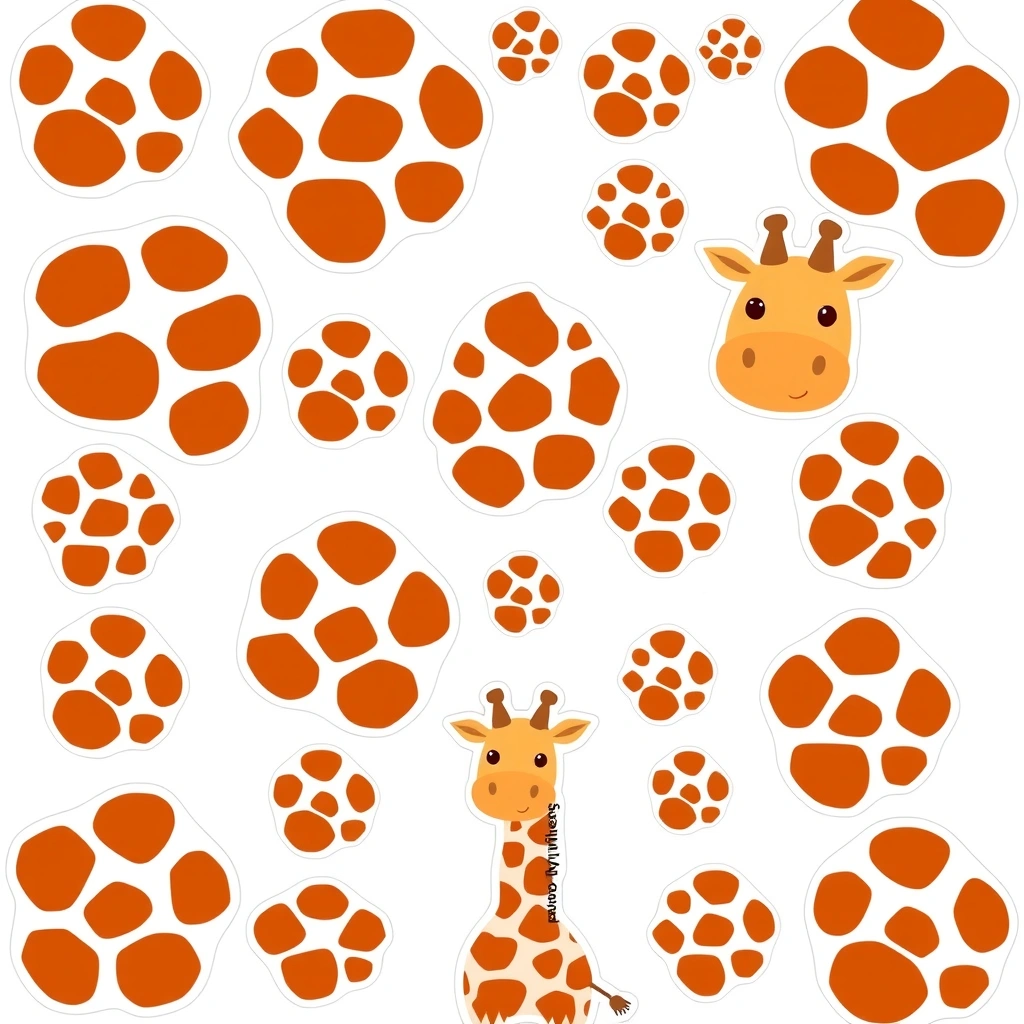 Arkusz łat — naklejki/do wycięcia - Szablony - Dzień Żyrafy