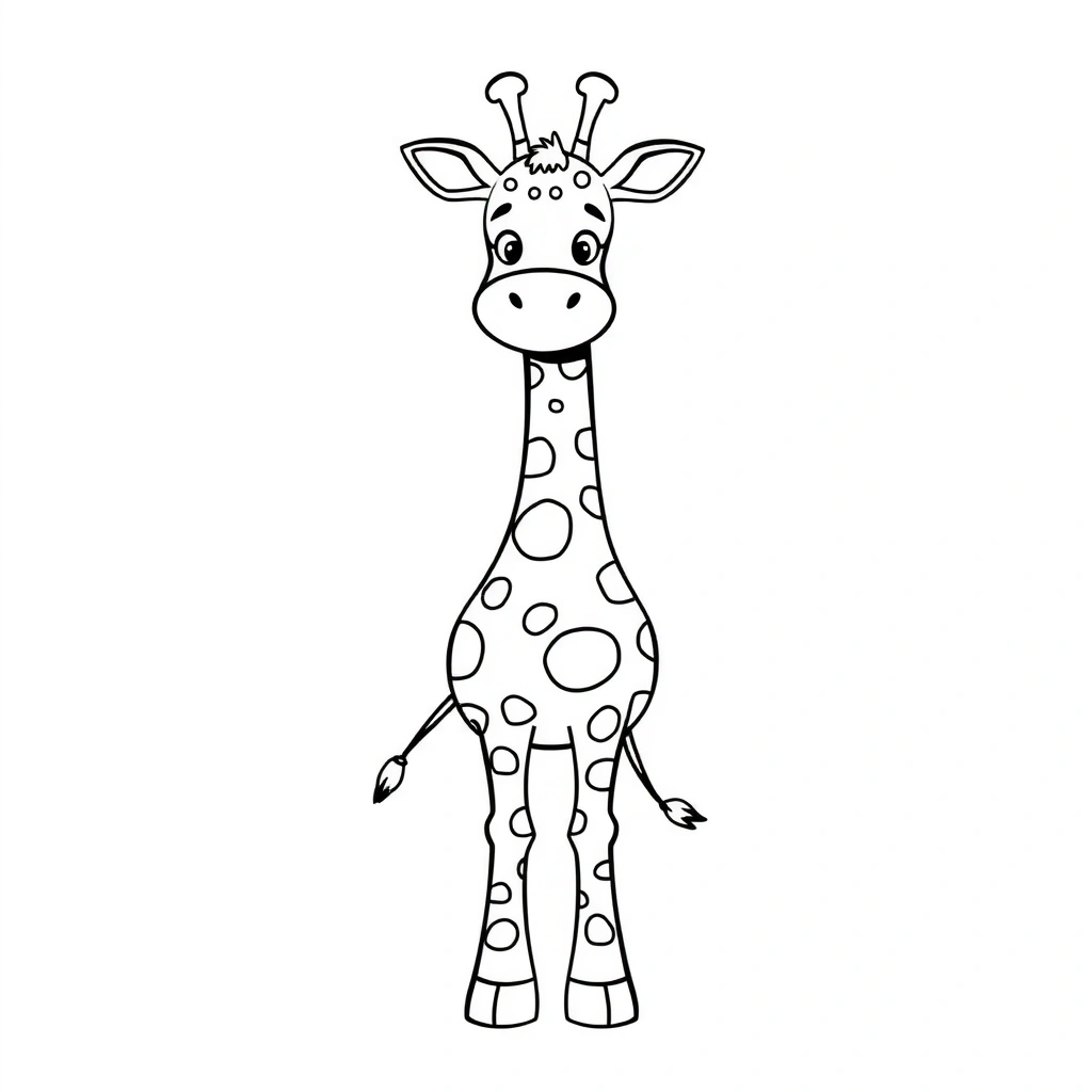 Kolorowanka — żyrafa - Kolorowanki - Dzień Żyrafy