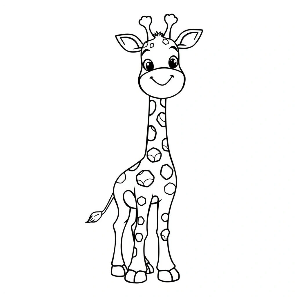 Kolorowanka — żyrafa - Kolorowanki - Dzień Żyrafy