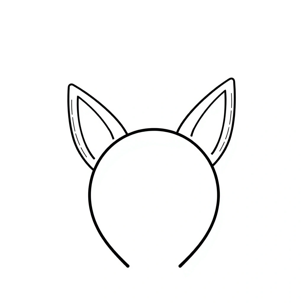 Szablon — opaska z kocimi uszkami - Szablony - Dzień Kota