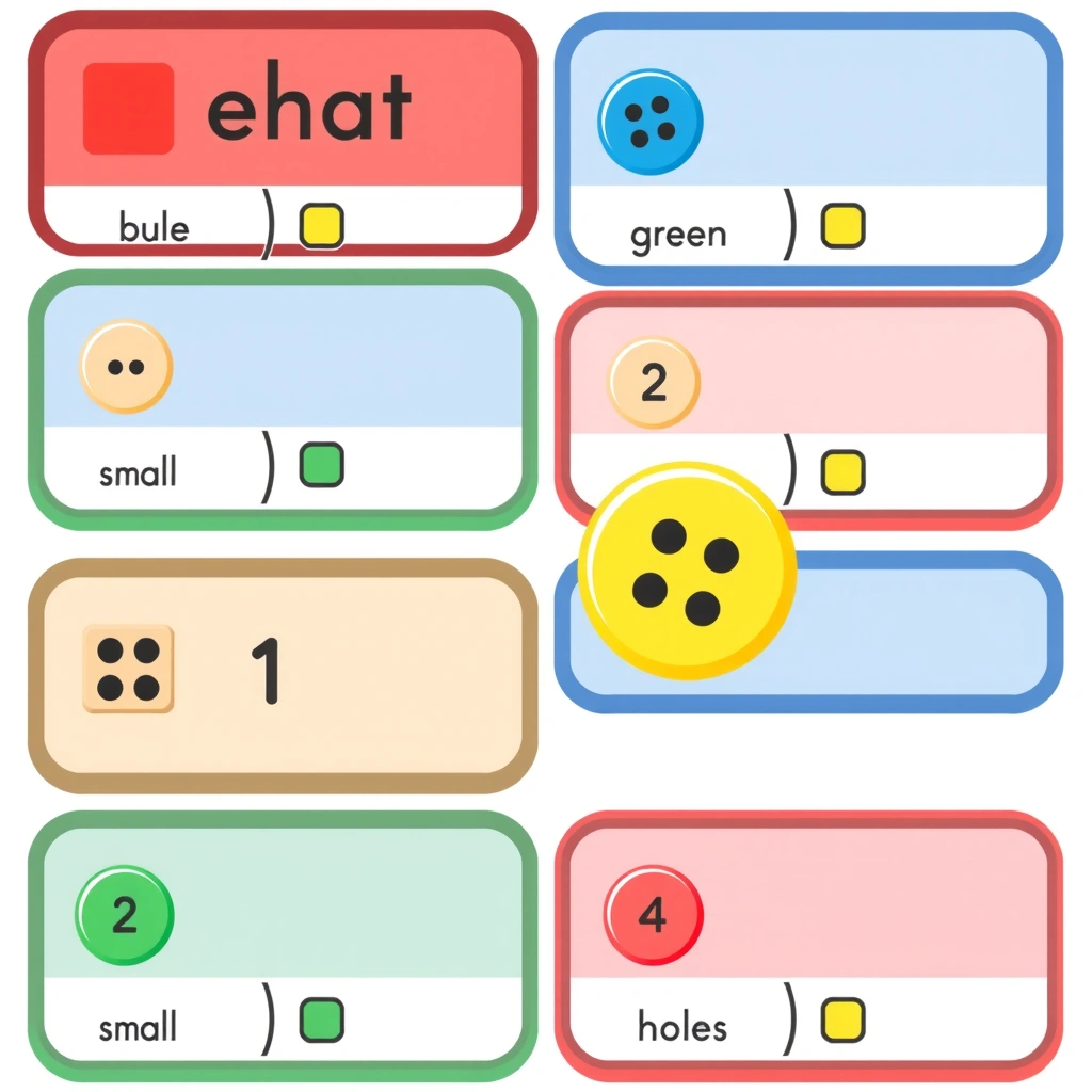 Etykiety do sortowania guzików - Szablony - Dzień Guzika