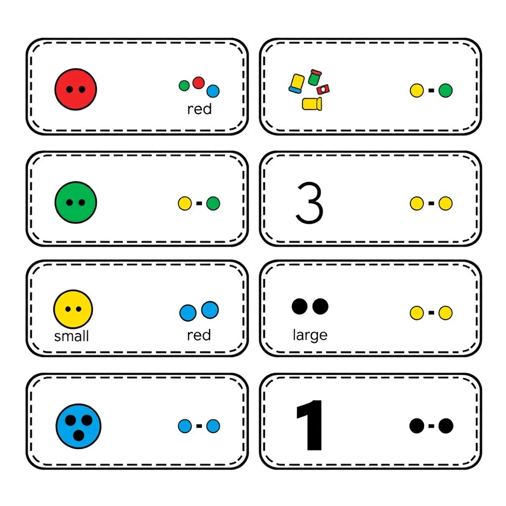 Etykiety do sortowania guzików - Szablony - Dzień Guzika