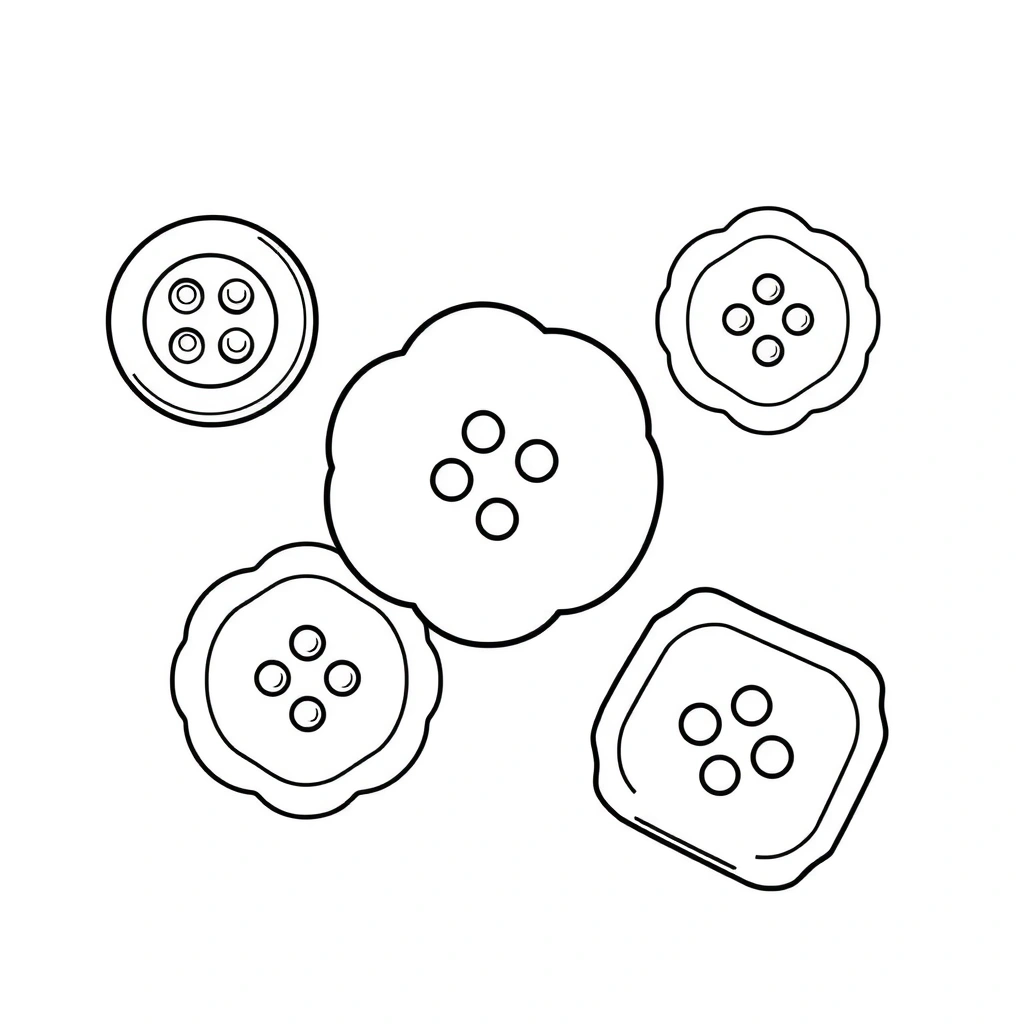 Kolorowanka: Duże guziki - Kolorowanki - Dzień Guzika