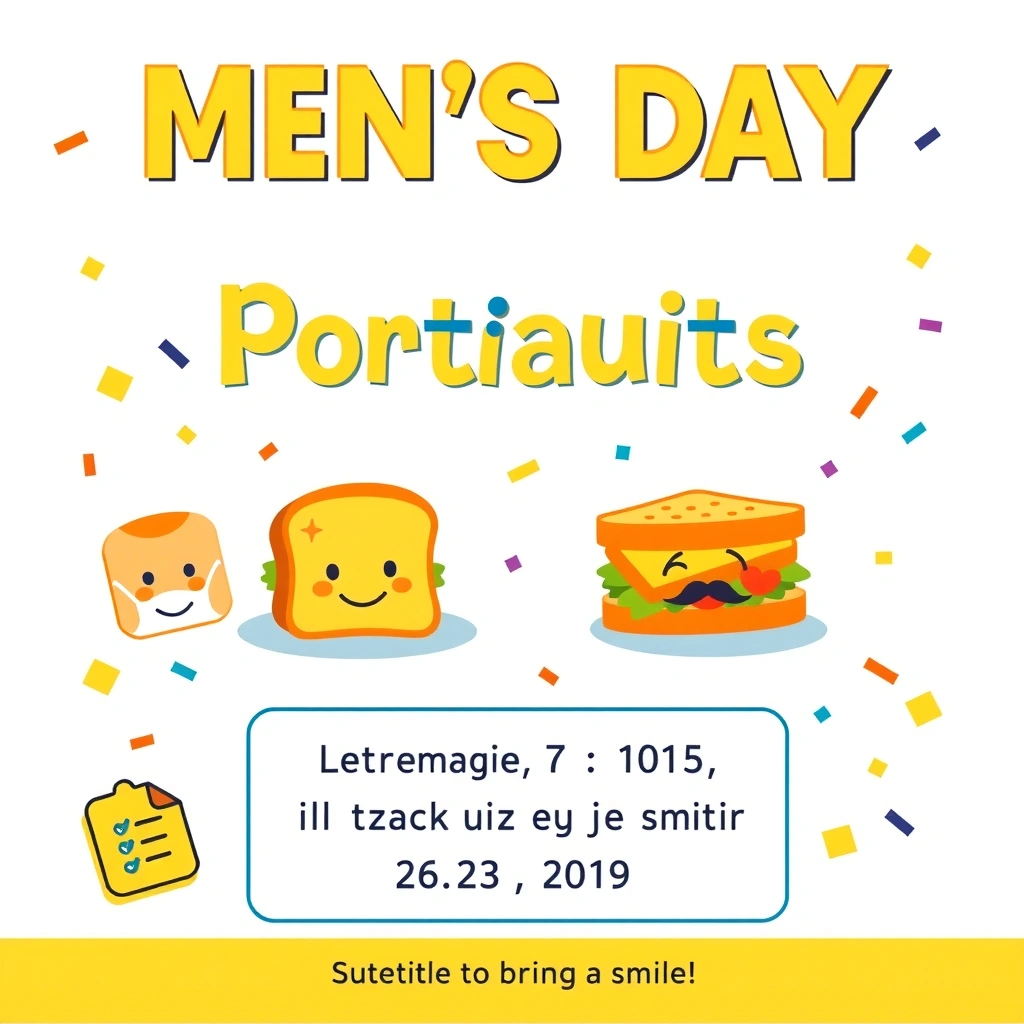 Plakat powitalny — Dzień Mężczyzn - Szablony - Dzień Mężczyzn