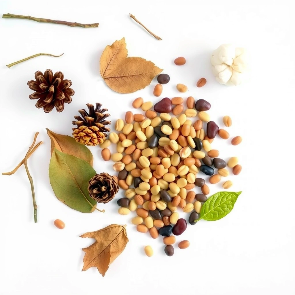 Elementy naturalne — flatlay - Materiały - Nowy Rok