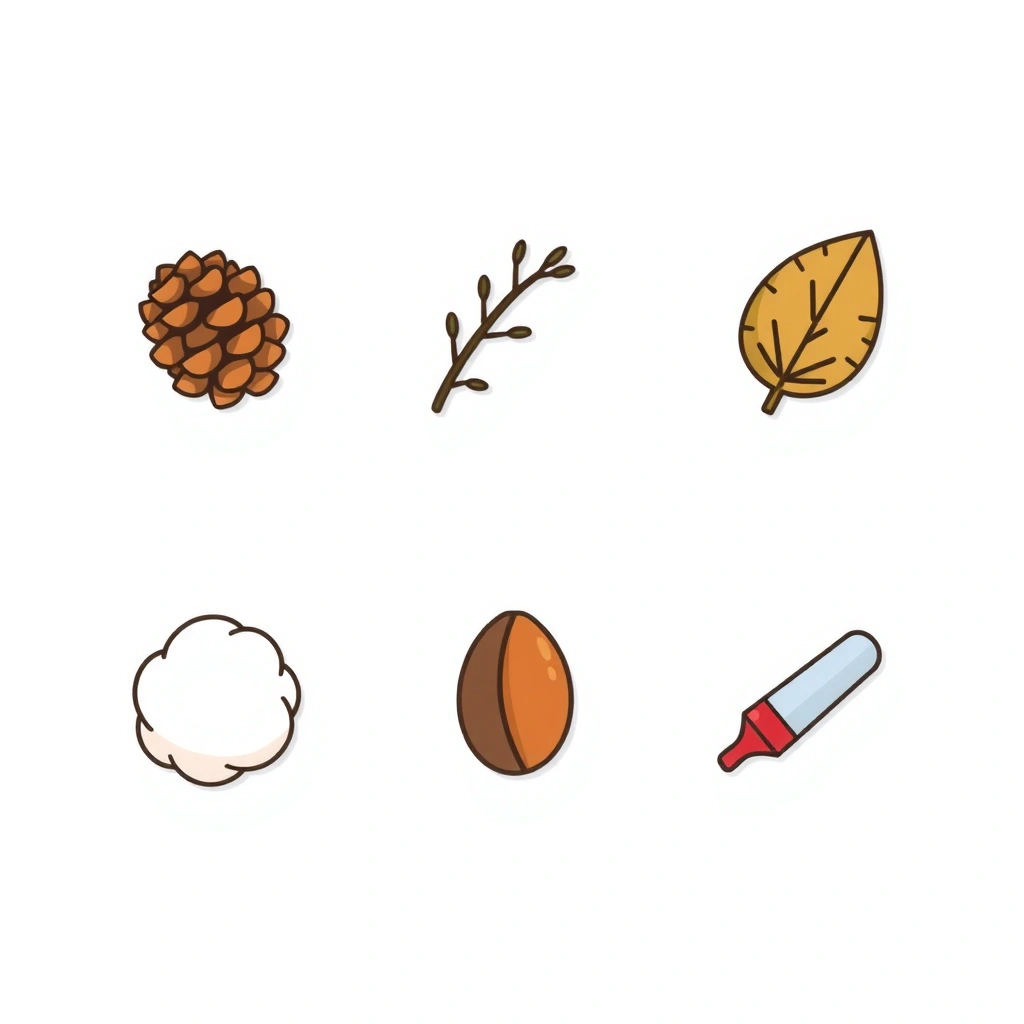 Ikony materiałów do etykiet - Szablony - Nowy Rok