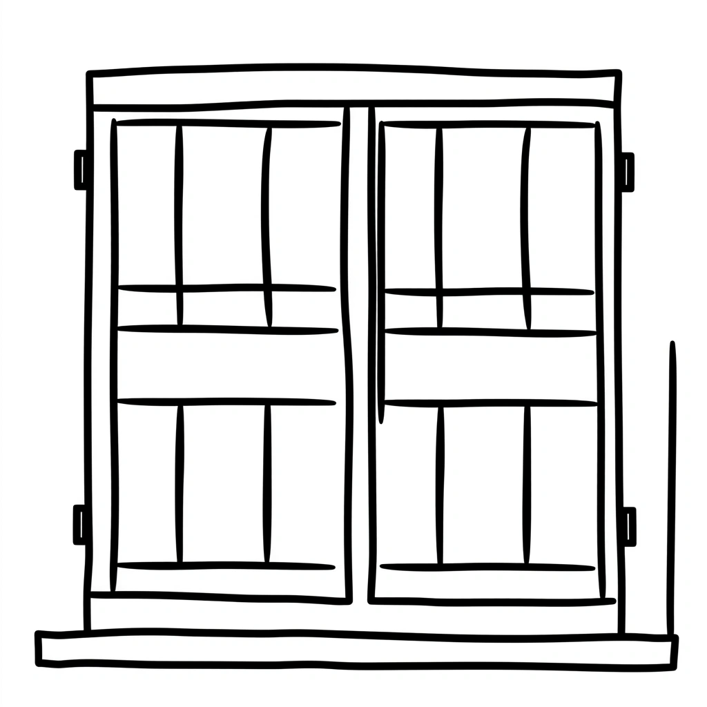 Szablon 'Okno' do wycięcia - Szablony - Nowy Rok