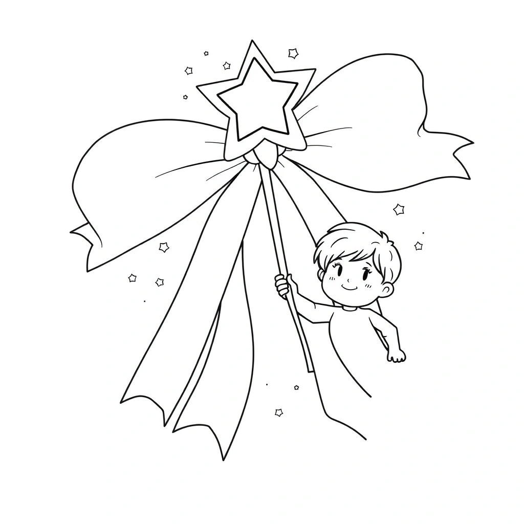 Kolorowanka — Wstążka taneczna - Kolorowanki - Dzień Tańca