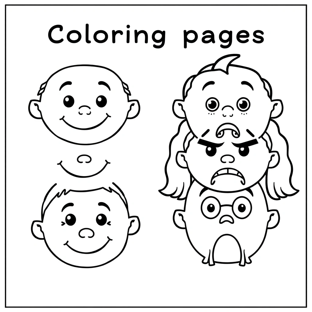 Kolorowanki z dużymi buziami - Kolorowanki - Dzień Emotikony