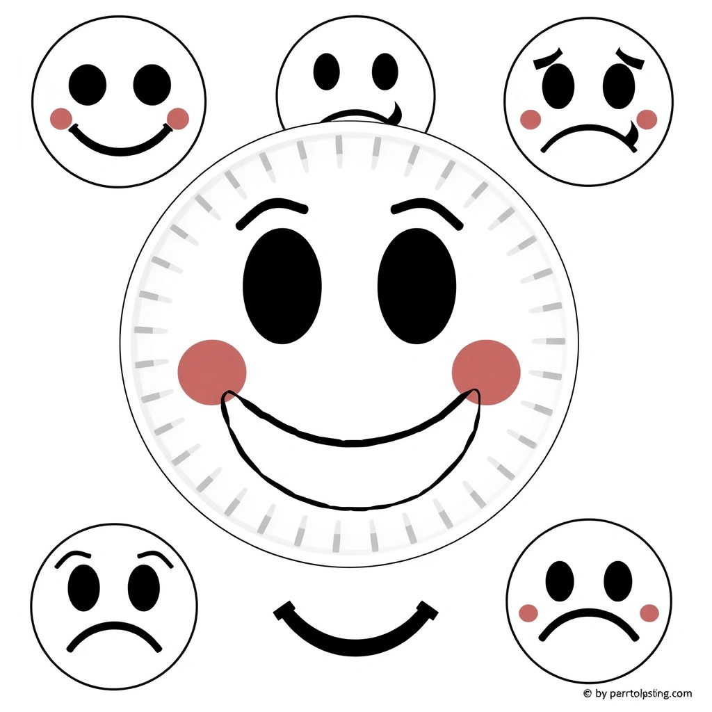 Szablony talerzyków emotikonowych - Szablony - Dzień Emotikony