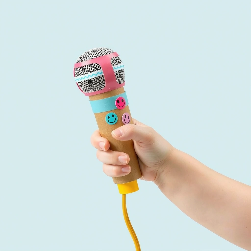 Prosty mikrofon (rolka) - Materiały - Dzień Radia (kwiecień)