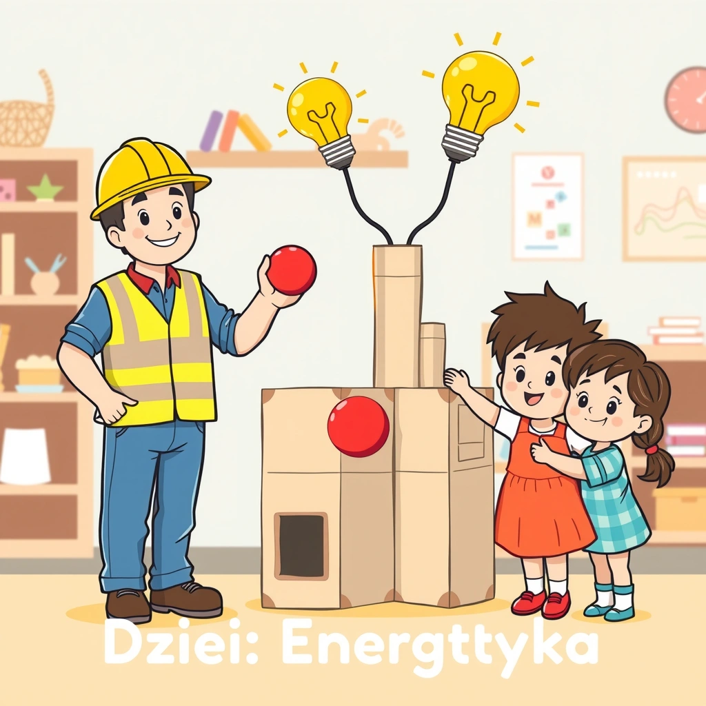 Plakat powitalny — Energetyk i stacja - Materiały - Dzień Energetyka