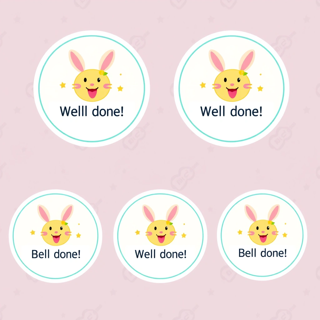 Naklejki/medale za udział - projekt - Szablony - Wielkanoc