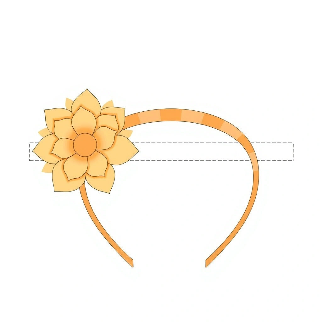 Opaska z kwiatkiem - szablon - Szablony - Wielkanoc