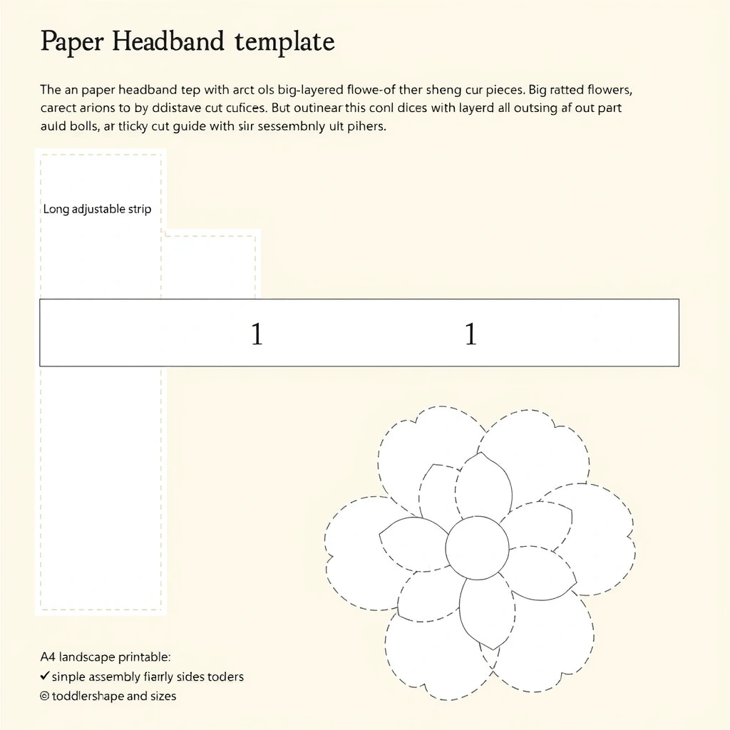 Opaska z kwiatkiem - szablon - Szablony - Wielkanoc