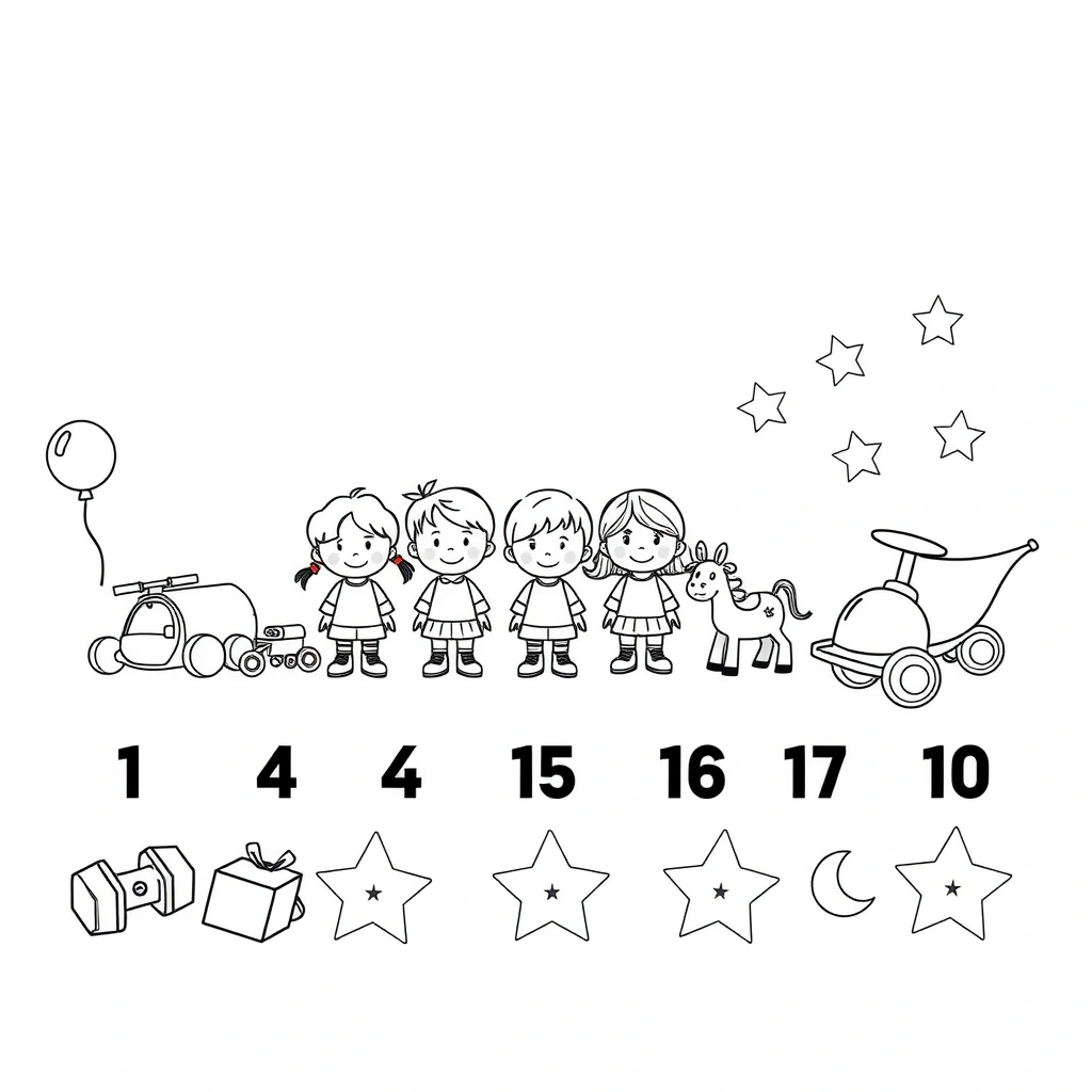 Kolorowanka: Liczymy przyjaciół - Kolorowanki - Dzień Przyjaciela