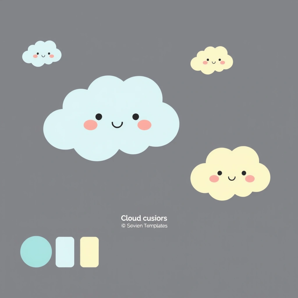 Grafika: Szablon poduszek 'chmury' - Materiały - Dzień Lotnictwa