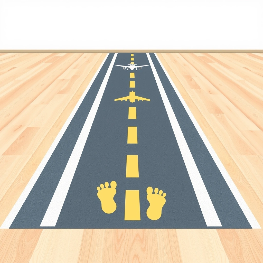 Pas startowy — naklejka/taśma na podłogę - Szablony - Dzień Lotnictwa