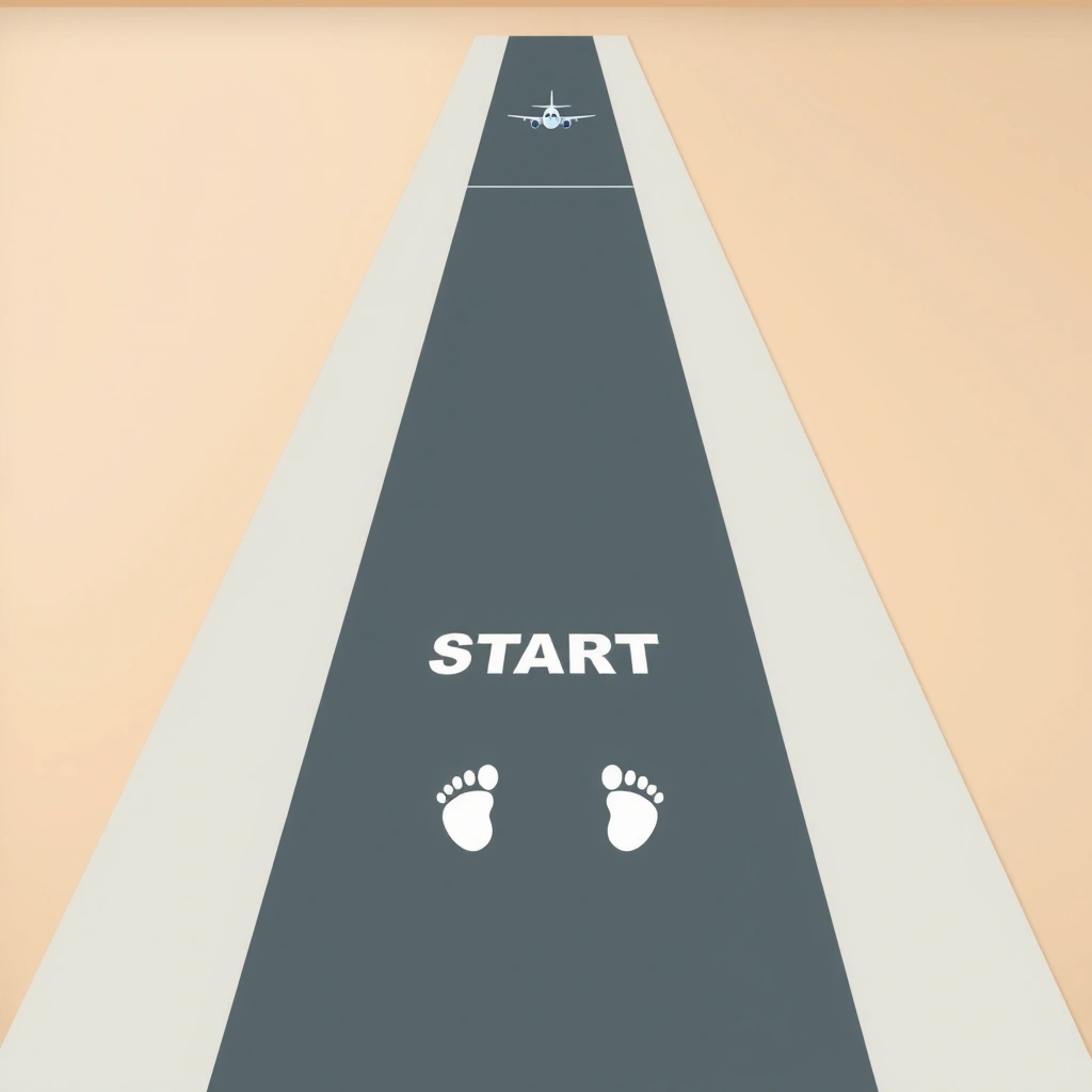 Pas startowy — naklejka/taśma na podłogę - Szablony - Dzień Lotnictwa