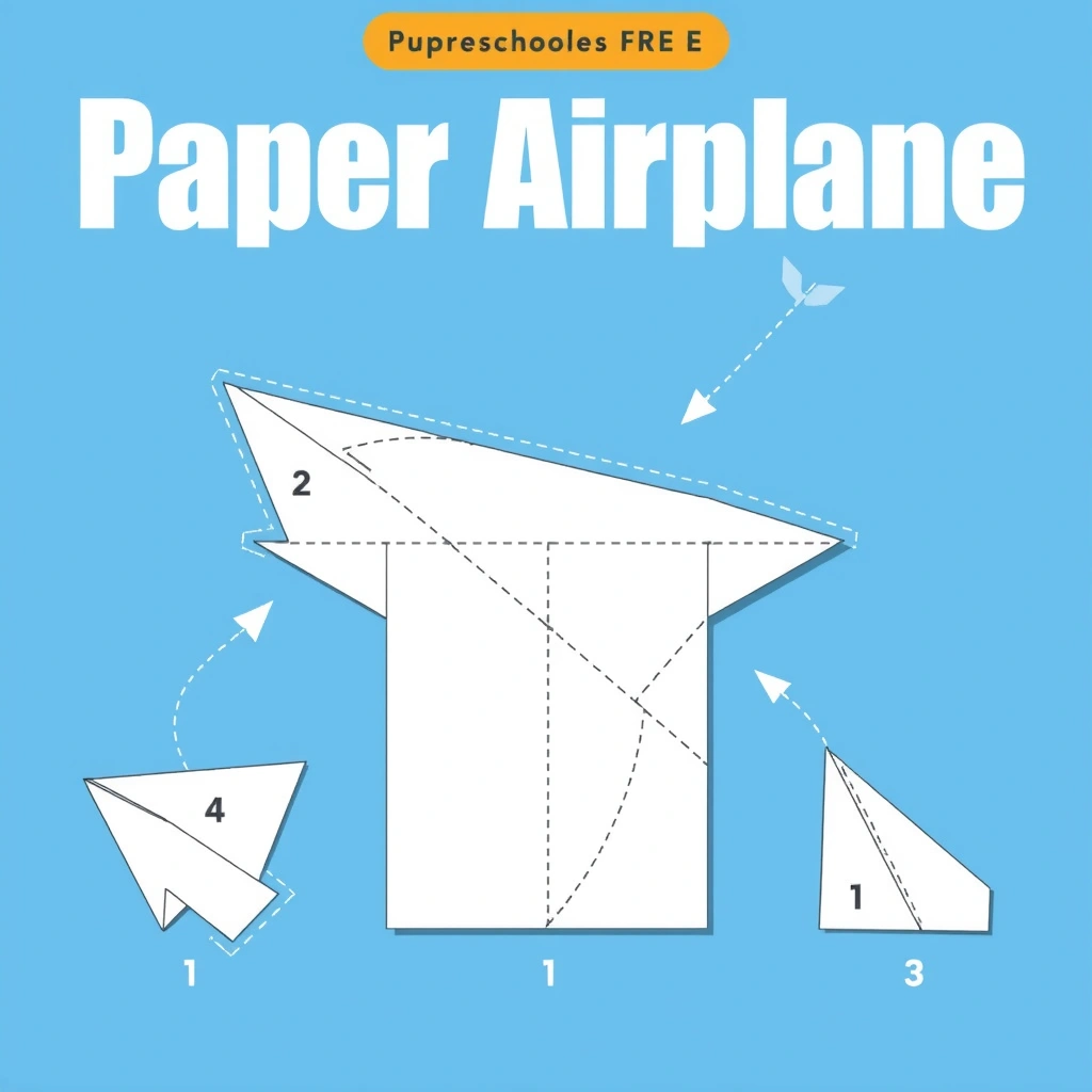 Szablon: Papierowy samolocik (łatwy) - Szablony - Dzień Lotnictwa