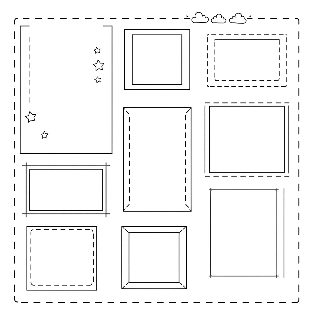 Szablony papierowych ramek (do druku) - Szablony - Dzień Fotografii