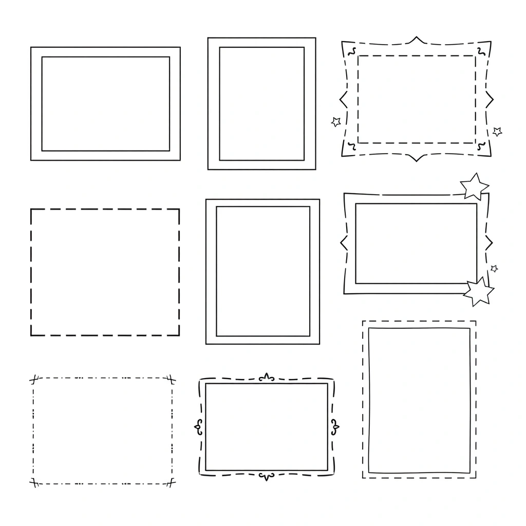 Szablony papierowych ramek (do druku) - Szablony - Dzień Fotografii