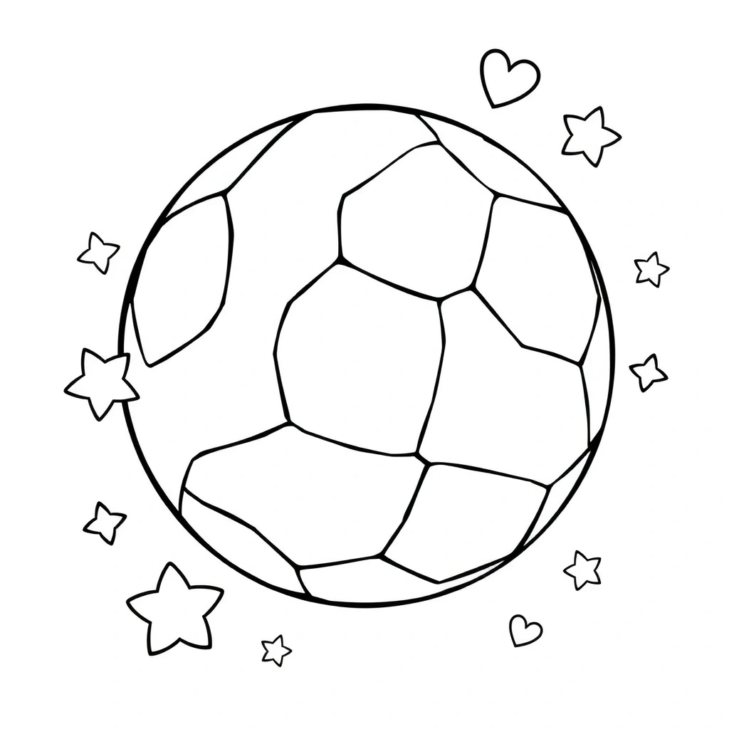 Kolorowanka: Duża piłka - Kolorowanki - Dzień Futbolu