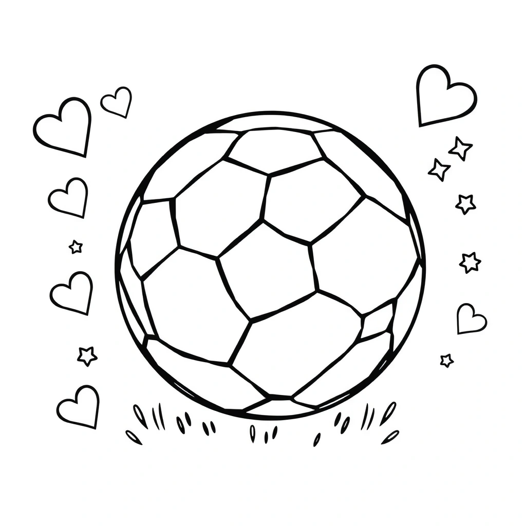 Kolorowanka: Duża piłka - Kolorowanki - Dzień Futbolu