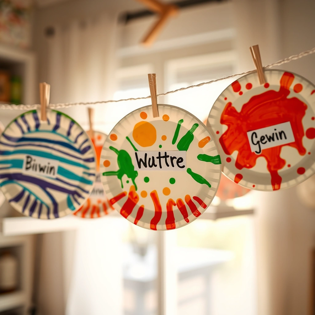 Zdjęcie: Malowane piłki (papierowe talerzyki) suszące się - Materiały - Dzień Futbolu