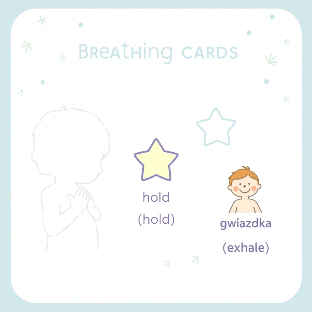 Karta uspokojenia - oddech 'gwiazdka' - Szablony - Boże Narodzenie