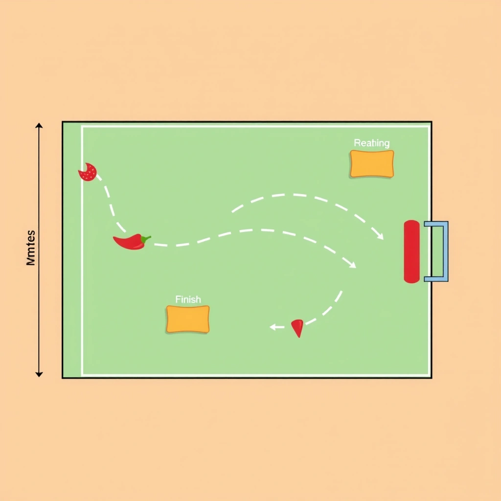 Plan toru przeszkód - schemat - Szablony - Dzień Czerwonej Papryki